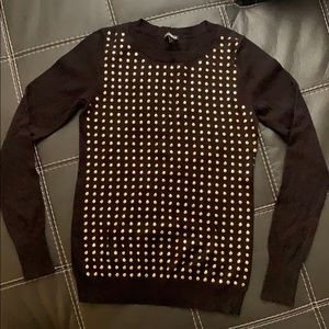 Express Gold Studded Sweater